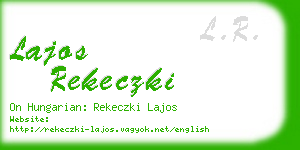 lajos rekeczki business card